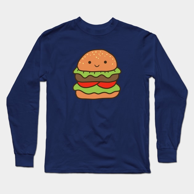 Happy Burger Long Sleeve T-Shirt by bluecrown